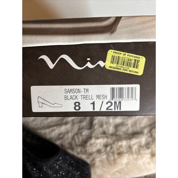 Nina Samson Trell Mesh Black Women's Low Heel Shoe Size US 8.5‎ M Original Box - Picture 10 of 11